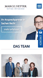 Mobile Screenshot of anwalt-vetter.de